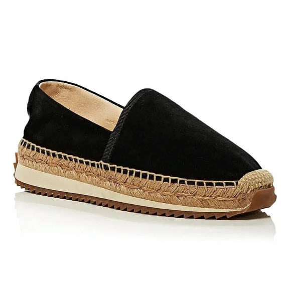 Rag & Bone Women's Espadrille Runner Black Suede Flats Size 40 EU (MSRP $295) - Picture 1 of 12
